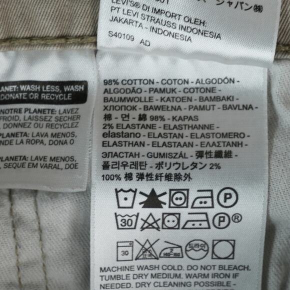 Levis 541 Jeans Mens 40x32 Tan Brown Straight Leg White Tab 2019 - Picture 10 of 11